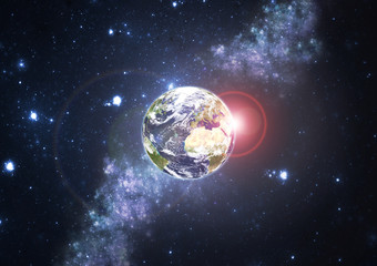 Planet Earth with stars. Elements of this image furnished by NASA