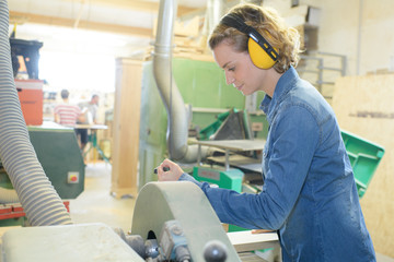 female working on a factory