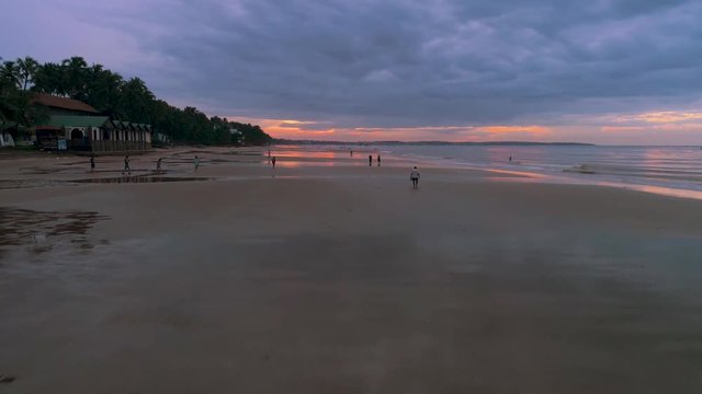 Mui Ne Vietnam Resort town Sunset on the bech Aerial view