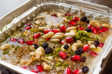Turkish traditional dessert ashure (Noah's Pudding)