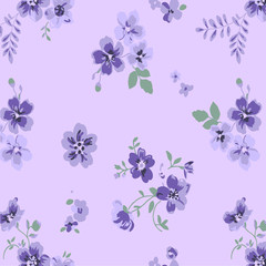 Obraz na płótnie Canvas wallpaper seamless flower pattern
