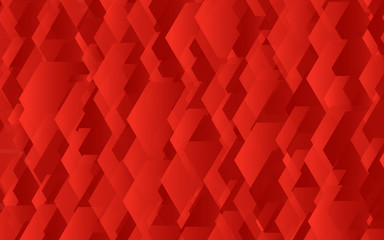 random abstract hexagon pattern background red
