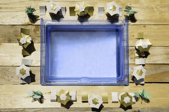 Overhead Photo Of A Swimming Pool With Umbrellas And Beach Chairs Around It