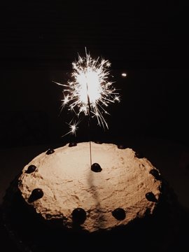 Sparkler in a Birthday Cake