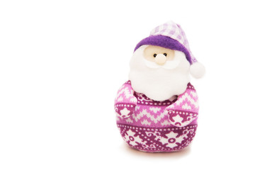 Christmas toy Santa Claus on white background