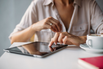 Series of a business woman in the city.