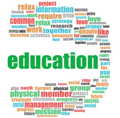 word education. Learn concept . Word cloud collage