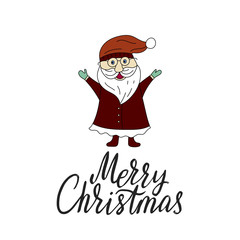 Vector Christmas card with hand lettering.
