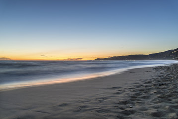 Tramonto sul litorale di Acciaroli