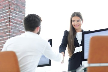 Fototapeta premium handshake Manager and the client