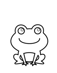 カエル(線画)