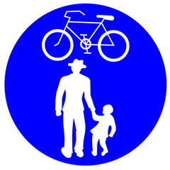 Joint pedestrian and cycle path