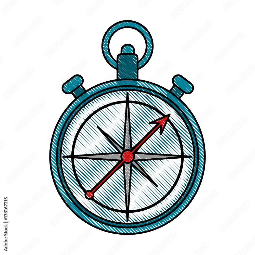 Poster compass navigation icon image vector illustration design