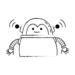 electronic robot character icon