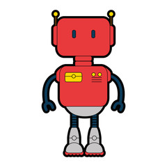 Obraz na płótnie Canvas electronic robot character icon