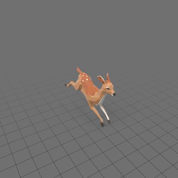 Stylized fawn running