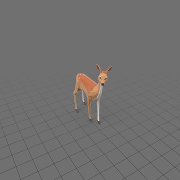 Stylized fawn standing