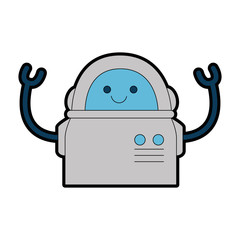 electronic robot character icon