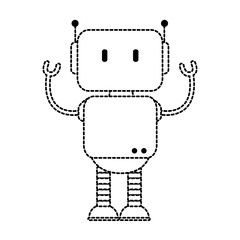 electronic robot character icon