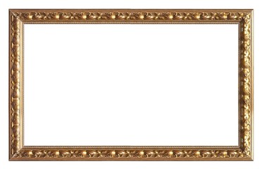 Golden frame for paintings, mirrors or photos