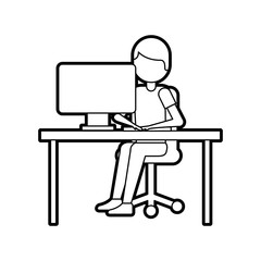 person working on computer programming or coding concept