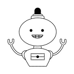 electronic robot character icon