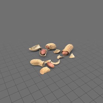 Loose cracked peanuts