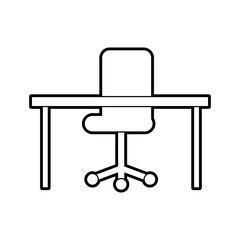 office desk and chair furniture equipment image