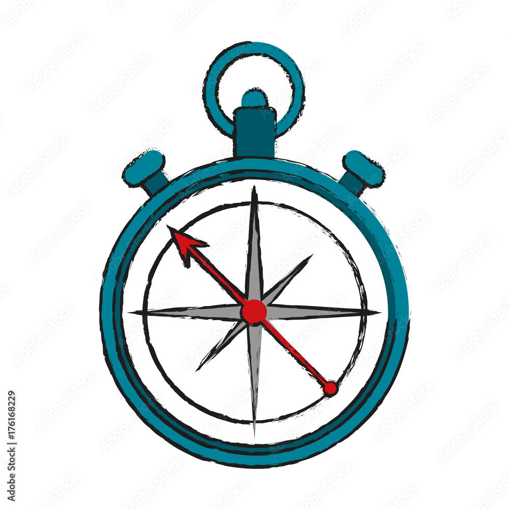 Poster compass navigation icon image vector illustration design