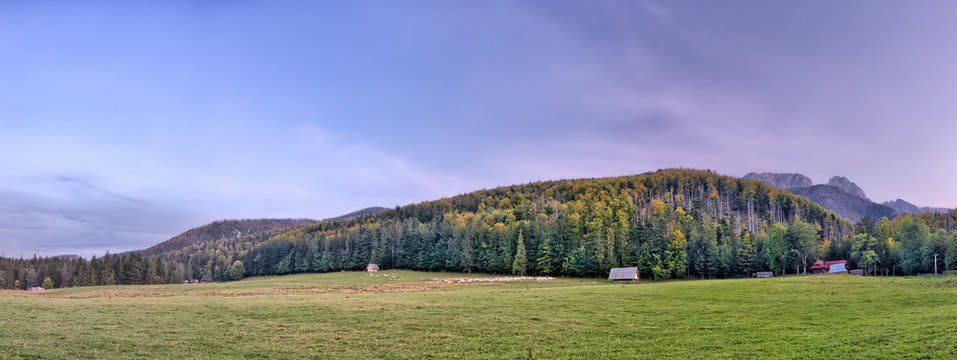 Zakopane - Tatra Mountains - Panorama with view on Giewont