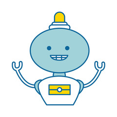 electronic robot character icon