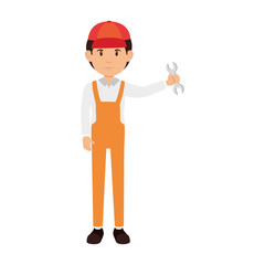 mechanic with wrench avatar character