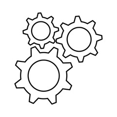 gears machine isolated icon