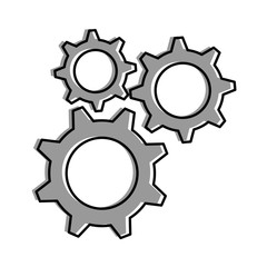 gears machine isolated icon