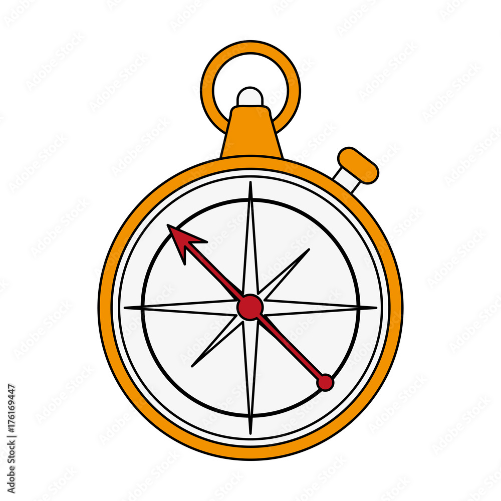 Poster compass navigation icon image vector illustration design