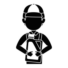 mechanic with gallon avatar character