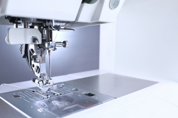Sewing machine close up.