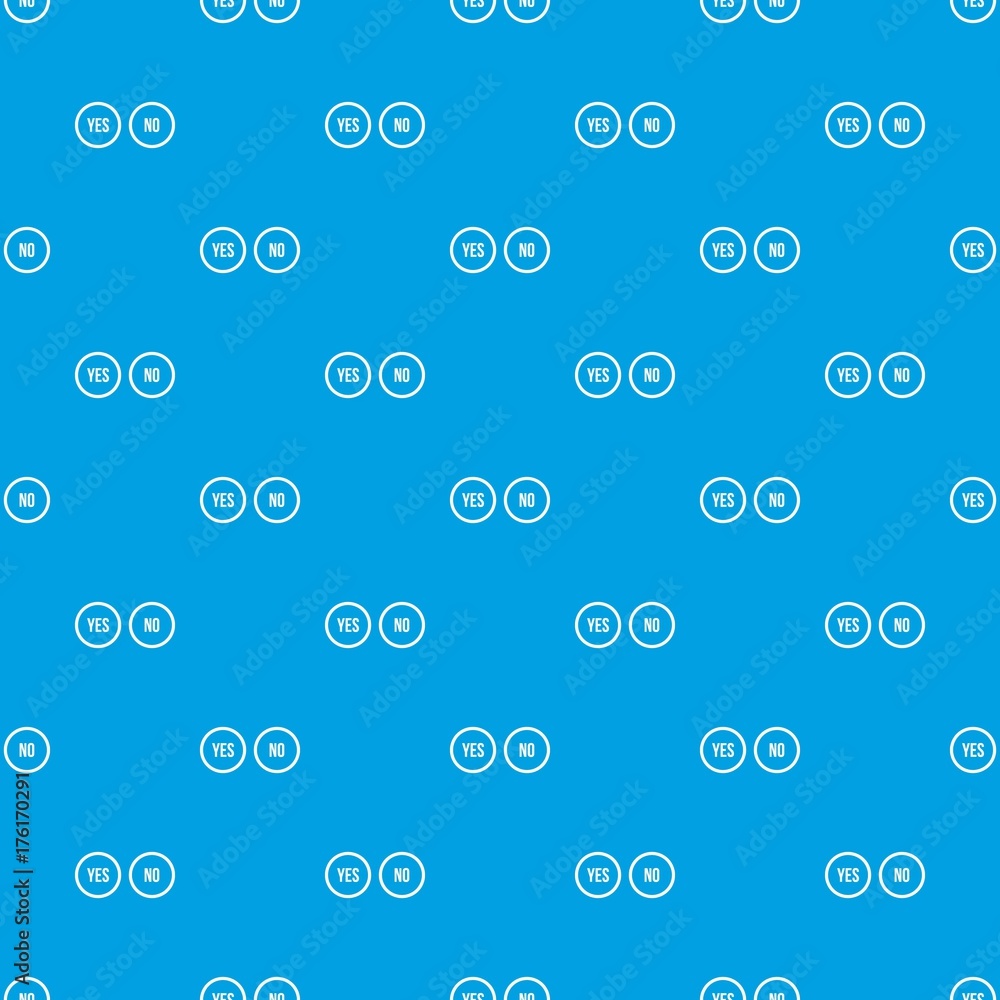 Poster selection buttons yes and no pattern seamless blue