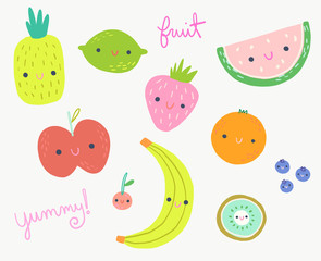 Cute Fruit Clip Art Collection