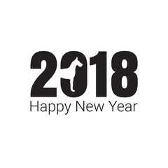 Happy New Year 2018 dog chines new year