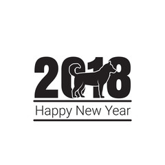 Happy New Year 2018 dog chines new year