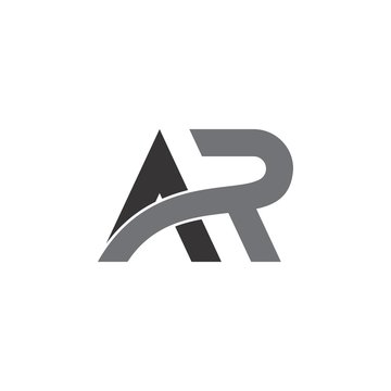 Letter AR logo design vector
