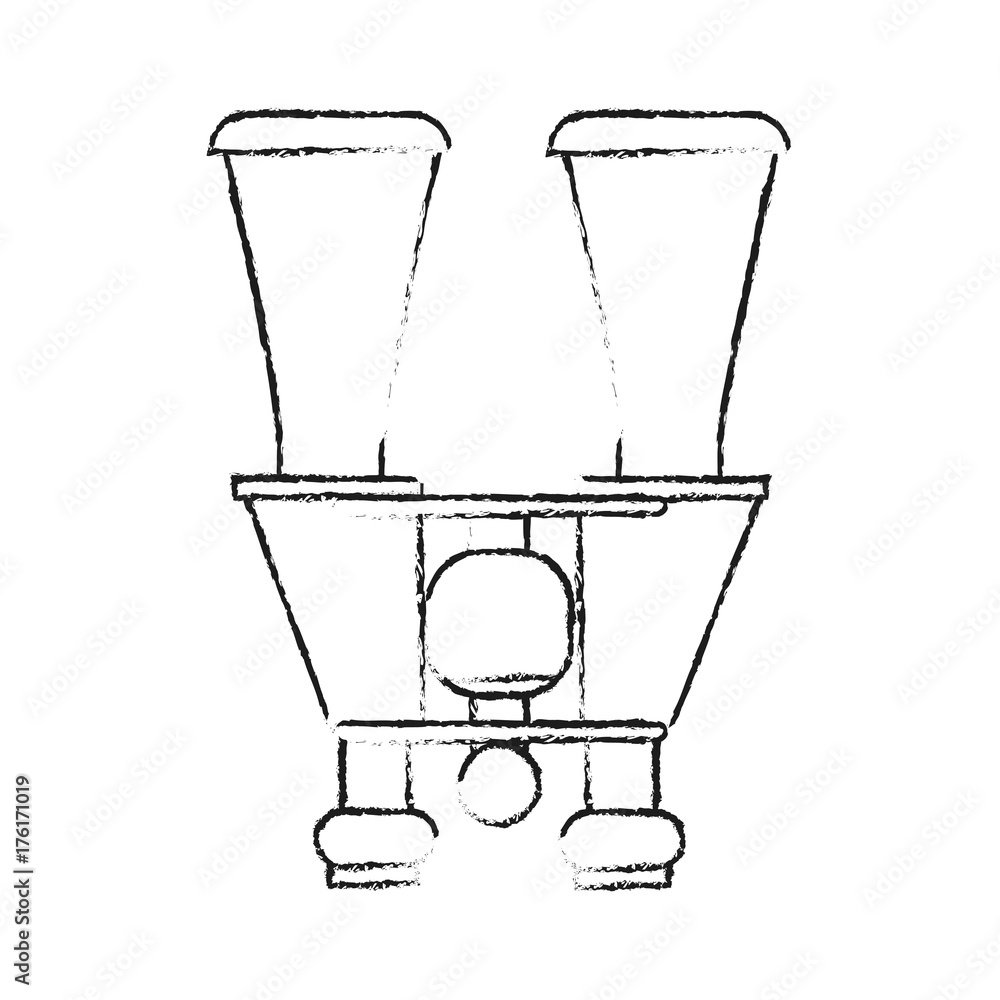 Wall mural binoculars spy tool icon vector illustration graphic design