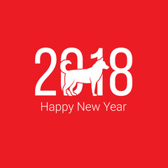 Happy New Year 2018 dog chines new year