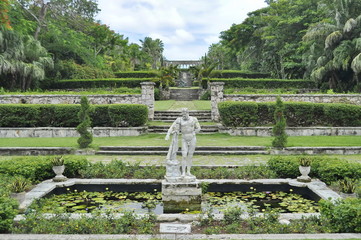 Statue in Versailles Gardens, Nassau, Bahamas