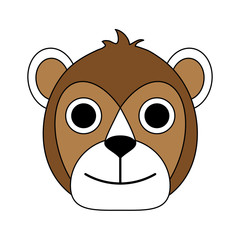 Bear cute cartoon icon vector illustration graphic design