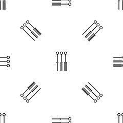 Tattoo needles pattern seamless black