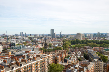 Fototapeta na wymiar Panoramic views of London from above