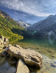 Naklejka na ściany i meble Morskie Oko lake in the Tatra Mountains, Zakopane, Poland