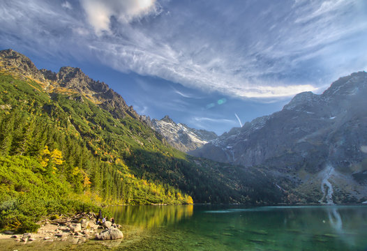 Morskie Oko lake in the Tatra Mountains, Zakopane, Poland
